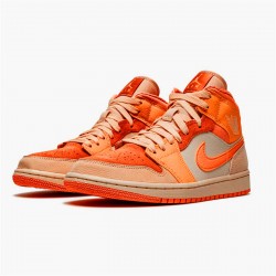 Perfect Kicks Jordan 1 Mid Apricot Orange (W) Atomic Orange/Apricot Agate-Terra Blush