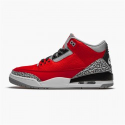 Perfect Kicks Jordan 3 Retro Fire Red Cement (Nike Chi) Varsity Red/Varsity Red-Cement Grey